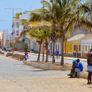 Main street in Vila do Maio, Maio, Cape Verde